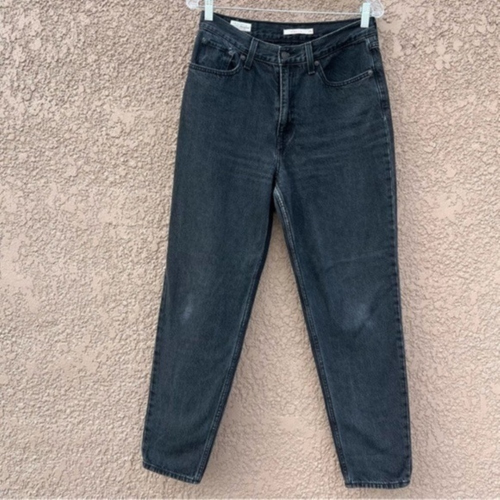 Levi's 80s Vintage Big E Iconic Mom Jeans Women's 29 Black Wash Straight‎ Leg